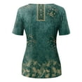 thumbnail image 4 of Blouses for Women Women's Short Sleeve Tunic Loose Tops Casual Plus Size Tops Pleated Tunic Button Down Casual Summer T-Shirts Women's Tops Dressy Shirts, 4 of 4
