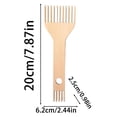 thumbnail image 3 of Wooden Loom Comb For Weaving, Double-Ended Handcrafted Tapestry Rug, Braiding Tools For Crafts - 7.9", 3 of 9