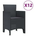 thumbnail image 4 of vidaXL Garden Dining Set 13 pcs Anthracite Polt rattan, 4 of 6