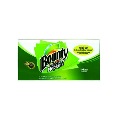 Bounty (100 per Carton) Quilted Napkin in White
