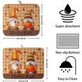 thumbnail image 2 of Hello Fall Autumn Gnomes Dish Drying Mat 18x24 Thanksgiving Pumpkin Maple Leaves Harvest Kitchen Drying Mat Orange White Buffalo Plaid Dish Drainer Mat Ultra Absorbent Dish Rack Pad for Coffee Bar, 2 of 6