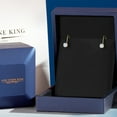 thumbnail image 5 of Gem Stone King 14K Yellow Gold Sky Blue Aquamarine Earrings for Women | 0.50 Cttw | Gemstone March Birthstone | Round 4MM, 5 of 6