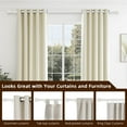 thumbnail image 5 of Adjustable Curtain Rod for Windows 48"-86",1" Round Ball Finial Single Curtain Rod,Easy to Install,White, 5 of 10