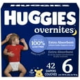 thumbnail image 1 of Huggies Overnites Nighttime Baby Diapers, Size 6 (35+ lbs), 42 Count, 1 of 9