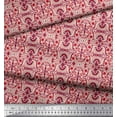 thumbnail image 3 of Soimoi Crepe Silk Fabric Damask Ethnic Printed Fabric 1 Yard 42 Inch Wide, 3 of 3