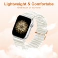 thumbnail image 4 of XiHAMA Scrunchie Bands Compatible with Apple Watch Bands Women 41mm 40mm 38mm 42mm 45mm 46mm, Stylish Stretchy Band Waterproof Elastic Solo Strap Wristband for iWatch SE Apple Watch Series10 9 876543, 4 of 8