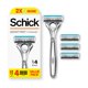 thumbnail image 1 of Maquinilla de afeitar Schick Quattro Titanium con 1 mango y 4 cartuchos, 1 of 8