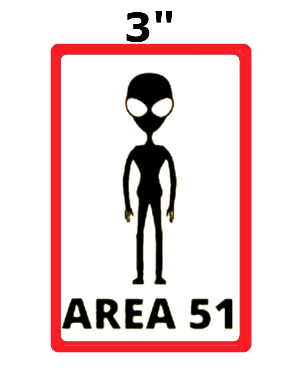ALIEN WITH BOW STORM AREA 51 UFO ALIEN ROSWELL Decal Car STICKER  4.5 X 5.5