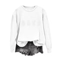 thumbnail image 5 of Halloween Sweatshirt for Women Dressy Rhinestone Ghost Pumpkin Pullover Crewneck Long Sleeve Tops Loose Fit Soft Funny Holiday Tees, 5 of 5