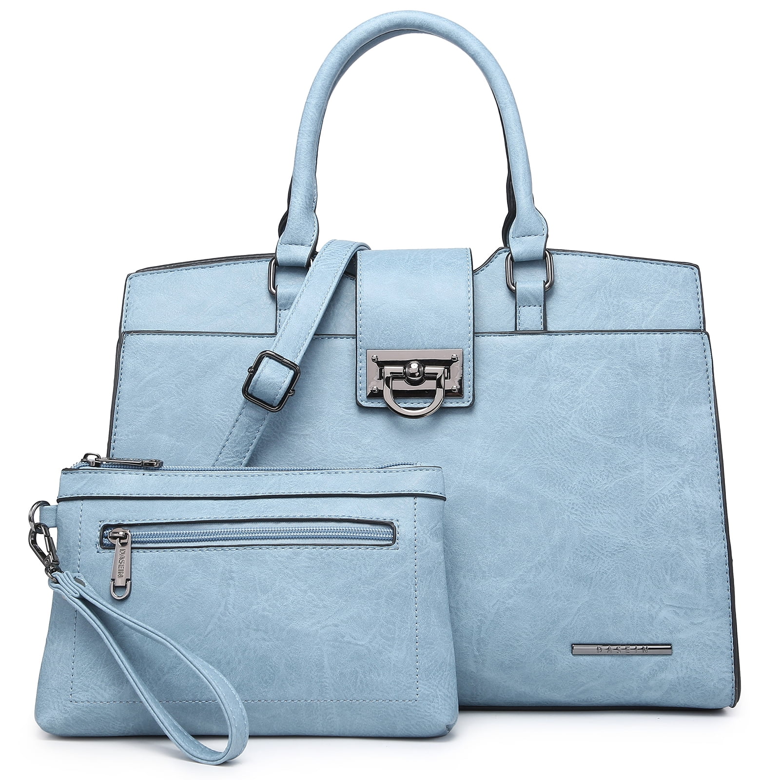 Dasein Handbags for Women Purses Monogram Satchel Purse Large Tote Ladies Handbag Shoulder Bags Top Handle Work Bag 2pcs Set