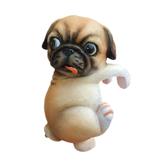 Estatua de perro para jardín, figura decorativa, maceta, micropaisajismo, decoración, maceta Doguillo