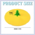 thumbnail image 3 of Silicone Lids for Cups, Silicone Cup Covers, Colored Universal Cup Lids, Reusable Mug Cover, Food Grade Dust-proof Airtight Seal Lids for Mugs Tea Cups Coffee Cup,Yellow, 3 of 9