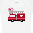 thumbnail image 4 of Inktastic Valentine's Day Red Firetruck with Pink Hearts Boys or Girls Baby Bodysuit, 4 of 5