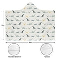 thumbnail image 3 of Wearable Blanket,LightGray Cartoon Dinosaurs Pattern Hooded Wearable Flannel Blanket for Adults & Teens,Winter Poncho Shawl Wrap Cape Cozy Anti-Pill,60"x80", 3 of 5