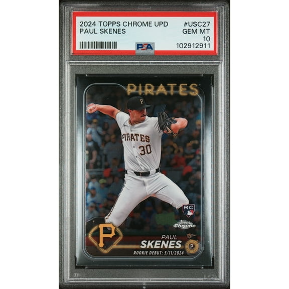 Paul Skenes 2024 Topps Chrome Update Baseball Rookie Card #USC27 Graded PSA 10