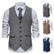 thumbnail image 5 of Chaleco de traje vintage para hombre con bolsillos tridimensionales y botonadura sencilla, 5 of 5