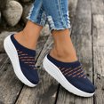 thumbnail image 4 of HAOTAGS Womens Casual Wedge Sandals Breathable Dressy Walking Platform Sandals Navy Size 9, 4 of 5