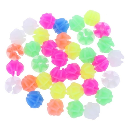

72pcs Colorful Round Wheel Spoke Beads Bike Plastic Clip Spoke Beads Decorations