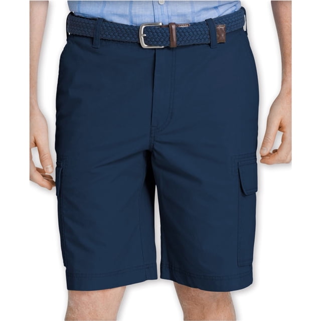 Shorts casuales IZOD de popelina para hombre azul 30