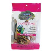Vitakraft VitaVerde Candy Cone Peas & Carrots Dry Parrot/Large Hookbill Treat, 1 Oz
