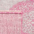 thumbnail image 5 of SAFAVIEH Courtyard Avi Traditional Indoor/Outdoor Area Rug, 6'7" x 6'7" Round, Light Grey/Fuchsia, 5 of 9