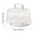 thumbnail image 3 of Cake Container Plastic Cover Lid Cake Cupcake Holder Portable Round Two Sided Base For Cookies Fruit Etc, 3 of 5
