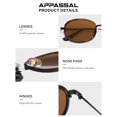 thumbnail image 3 of Gafas de Sol Retro Ovaladas Appassal para Mujeres y Hombres Y2k AP3681, 3 of 5