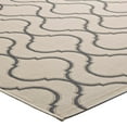 thumbnail image 5 of Modway Linza Wave Abstract Trellis 5x8 Indoor and Outdoor Area Rug in Beige and Gray, 5 of 9