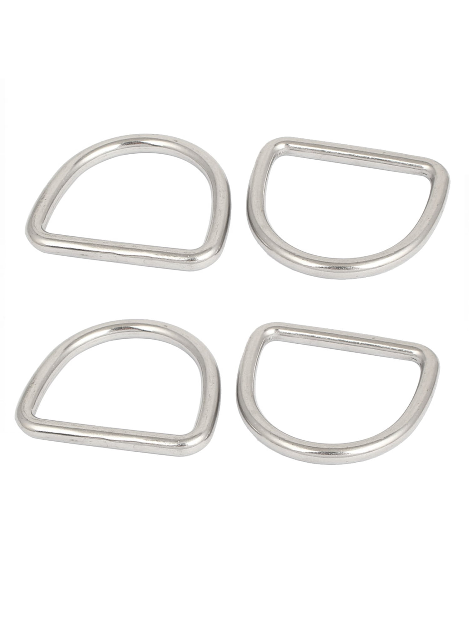 D Ring Hooks D-Shaped Buckles Handbag Belt Buckle Silver Tone 4 Pcs ...