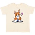 thumbnail image 3 of Inktastic Flower Corgi Boys or Girls Toddler T-Shirt, 3 of 5