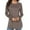 Brown, variant on AXXD Black Basic Ladies Tops And Blouses Summer 2024 Ladies Solid Color Long Sleeve Short Shirt Blouse Tops