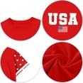 thumbnail image 3 of Evdexr 250th Anniversary Usa Girls Shirts Short Sleeve Crew Neck United States 250th Anniversary Shirt American Flag Usa Flag Vintage Fourth Of July T Shirts Vermilion 100, 3 of 4