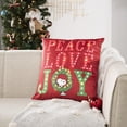 thumbnail image 4 of Peanuts 18" Square Fabric Light-up Peace Love Joy Throw Pillow in Red, 4 of 4