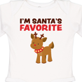thumbnail image 4 of Inktastic I'm Santa's Favorite reindeer Boys or Girls Long Sleeve Baby Bodysuit, 4 of 5