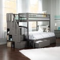 thumbnail image 1 of AFI Westbrook Escalier de Rangement Lit Superposé Twin sur Full en Gris, 1 of 10