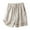 Beige, variant on Womens Bermuda Shorts Loose Cotton Elastic Wide Leg Pants Baggy Dressy Casual Womens Jorts M-3XL