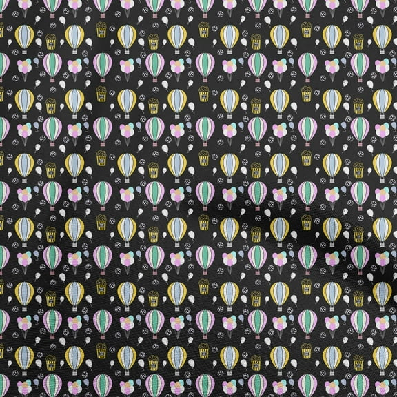 oneOone Silk Tabby Black Fabric Circus Sewing Material Print Fabric By The Yard 42 Inch Wide-aA