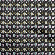 oneOone Georgette Viscose Black Fabric Circus Sewing Craft Projects Fabric Prints By Yard 42 Inch Wide