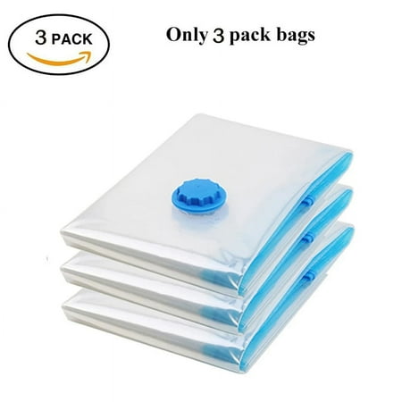 

Vacuum Storage Bags Compression Organizer Vacuum Sealer Bags with Travel Seal Packet Organizers Hand Pump for Blankets Clothes only 3pack bags 30X50CM