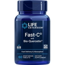 Life Extension Fast-C® and Bio-Quercetin® Phytosome - Fast delivery & absorption for optimum immune support - Gluten-Free, Non-GMO - 60 Vegetarian Tablets