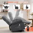 thumbnail image 5 of JONPONY Power Lift Recliner Chair Recliners for Elderly with Heat and Massage Recliner Chair for Living Room with Infinite Position and Side Pocket,USB Charge Port,Gray, 5 of 11