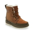 thumbnail image 3 of SOREL Womens Brown Mixed Media 1" Platform Microfleece Trim Cushioned Back Pull-Tab Waterproof Slip Resistant Tivoli Iv Almond Toe Block Heel Lace-Up Snow Boots 9.5, 3 of 4