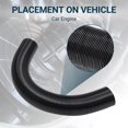 thumbnail image 3 of Manguera de conducción de aire caliente de tubería de conducto de calentador de coche ventilación 90 mm ID 1,5 m longitud ajustable | Negro 1 piezas, 3 of 7