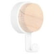 thumbnail image 5 of Cateissary Cabeza redonda de madera Ganchos para el hogar Bola de baño Herramienta de cocina Colgador de toallas Cocina Puerta de baño Estante Blanco 2Conjunto, 5 of 6
