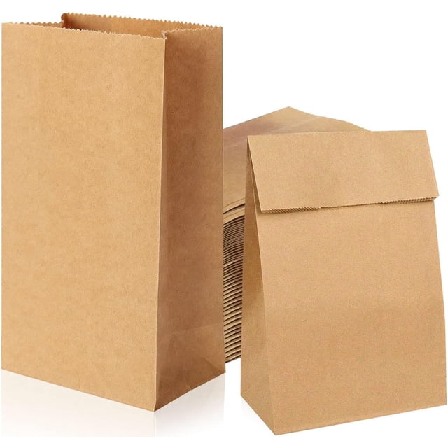 Eco-friendly Paper Bags, Kraft Paper Bags for Multi-purpose Use, High Quality Kraft Paper Ensuring Sturdy and Durable Construction, Recyclable and Biodegradable for Sustainable Living (50PCS)