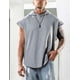 thumbnail image 5 of Jersey de entrenamiento físico para hombres de verano Deportes Ocio Moda europea y americana Manga con capucha Clip de caballo Chaleco de color sólido para hombres, 5 of 6