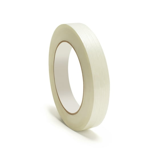 SSBM 3/4" x 60 Yards (180 Ft) High Strength Filament Tape, 4.8 Mil, Synthetic Rubber, No Residue, 48 Rolls