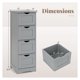 thumbnail image 3 of 2 Pack Bathroom Floor Cabinet, Freestanding Narrow Side Storage Organizer with 4 Drawers & Anti-Tip Kit for Living Room Laundry, Grey, 3 of 4