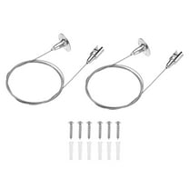 Uxcell 2Pcs Ceiling Sign Hanger, 6.56 ft Stainless Steel Adjustable Wire Cable Picture Hanging