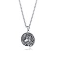 thumbnail image 1 of Collar de lobo de acero inoxidable para hombre, colgante de amuleto, joyería de tótem Animal, 1 of 5